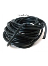 1-10 Metres Quality Black Hollow Rubber Tube 3mm ~ Perfect For A Range of Jewellery And Craft Projects